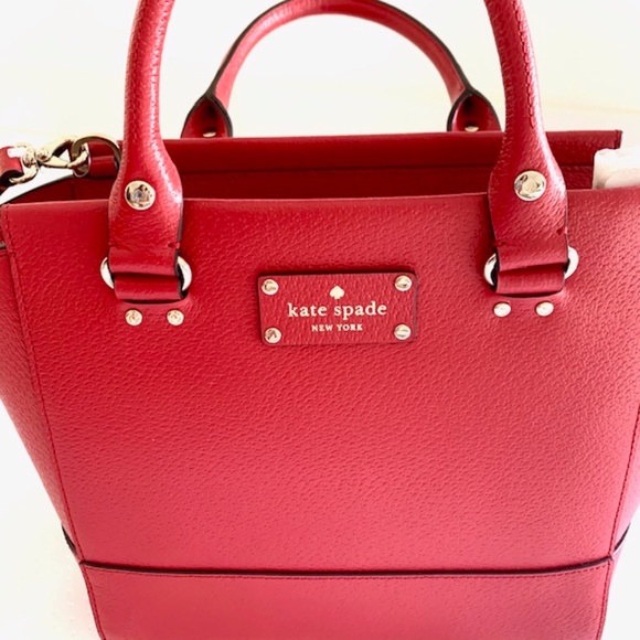 KATE SPADE WELLESLEY SMALL CAMRYN LEATHER SATCHEL - Picture 8 of 12